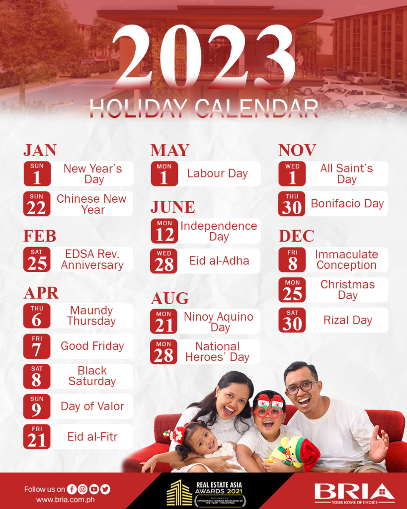List of 2023 Holidays You Need to Know | Bria Homes